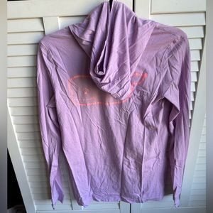 Purple Vineyard Vines Hooded Long Sleeve Tee